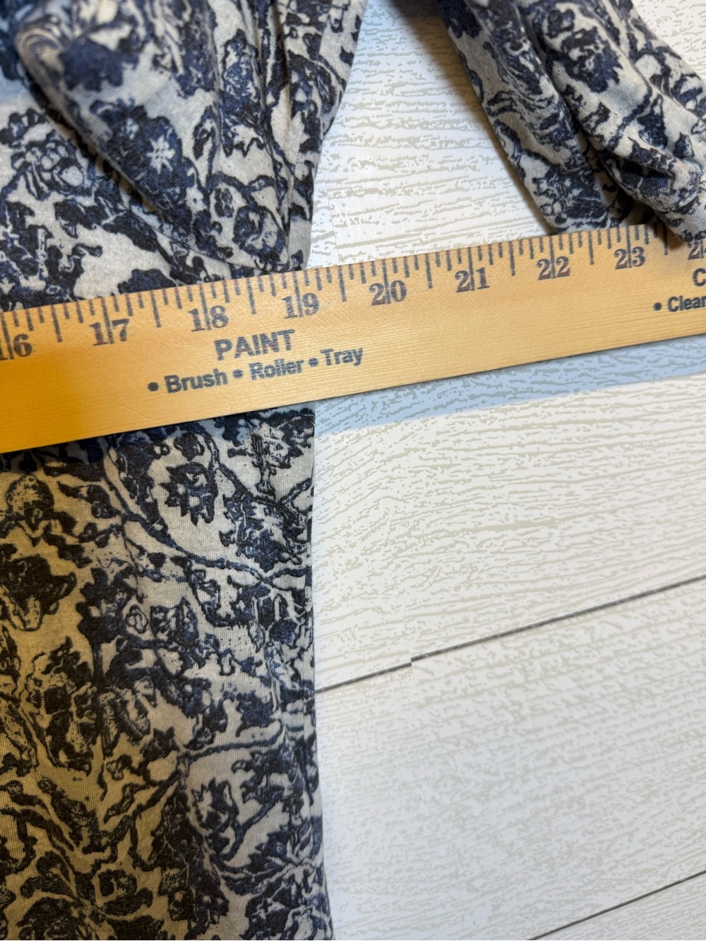 Peruvian Connection Blue & White Floral Long Sleeve Dress Pima cotton blend S - Picture 6 of 7